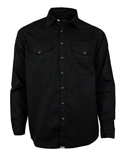 WESTERN-SPEICHER Freizeit Jeans Hemd Herren Baumwolle schwarz Druckknöpfe in Hemdfarbe Größe 3XL von WESTERN-SPEICHER