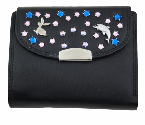 WESTERN-SPEICHER Geld Börse Portemonnaie Leder Strass Elements Bea 175 von WESTERN-SPEICHER