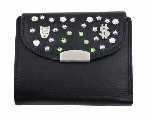 WESTERN-SPEICHER Geld Börse Portemonnaie Leder Strass Elements Bea 177 von WESTERN-SPEICHER