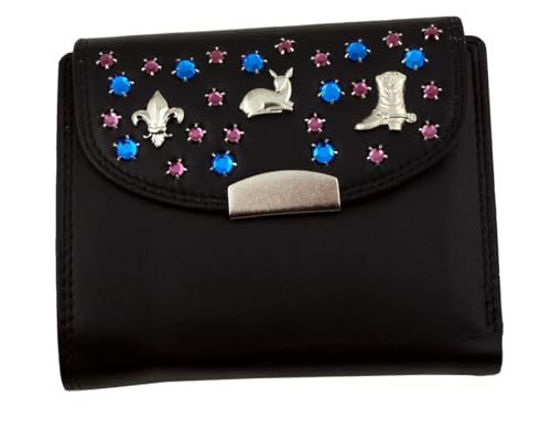 WESTERN-SPEICHER Geld Börse Portemonnaie Leder Strass Elements Bea 66 von WESTERN-SPEICHER