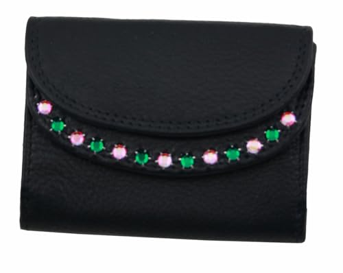 WESTERN-SPEICHER Geldbörse Portemonnaie Leder Strass Elements BM 131 von WESTERN-SPEICHER