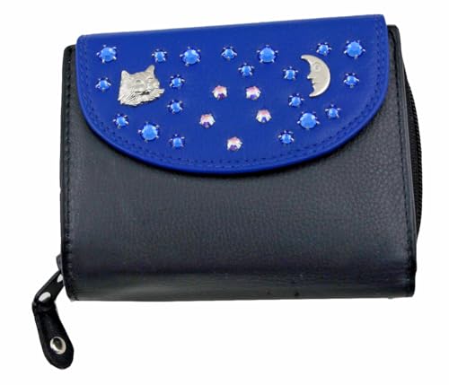 WESTERN-SPEICHER Geldbörse Portemonnaie Leder Strass Kristall Elements Klara 20B von WESTERN-SPEICHER