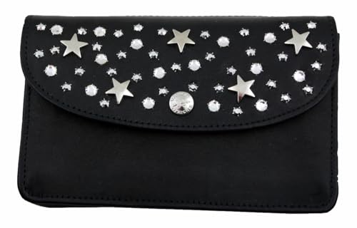 WESTERN-SPEICHER Große Geld Börse Portemonnaie Leder Strass Kristall Elements Hanna155 von WESTERN-SPEICHER