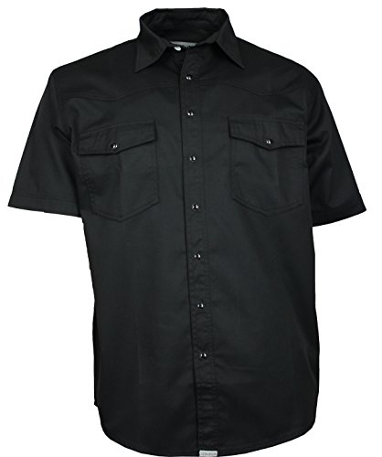 WESTERN-SPEICHER Jeanshemd Kurzarm schwarz Perlmuttknöpfe in Hemdfarbe Größe 3XL von WESTERN-SPEICHER