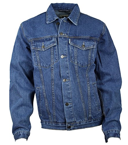 WESTERN-SPEICHER Jeansjacke Denim Herren Jacke Baumwolle blau Größe 4XL von WESTERN-SPEICHER