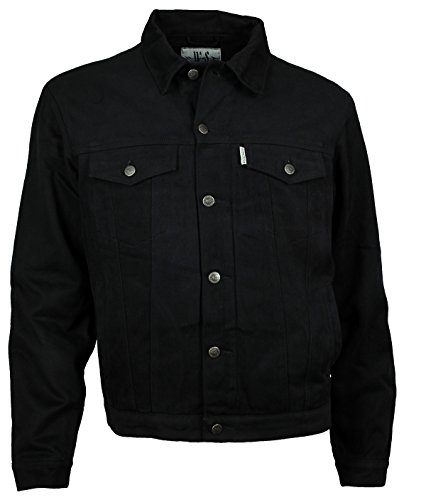 WESTERN-SPEICHER Jeansjacke Herren Denim Winter Fleece gefüttert schwarz Größe M von WESTERN-SPEICHER