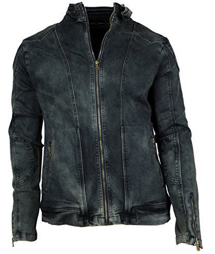 WESTERN-SPEICHER Jeansjacke Phil, Dunkelblau, Used Look, Größe 2XL von WESTERN-SPEICHER