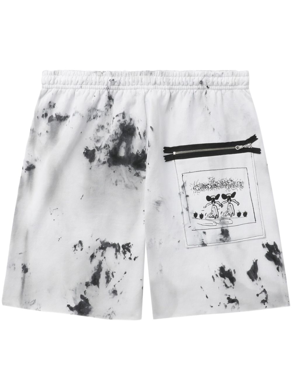 WESTFALL Jogginghose mit Batik-Print - Weiß von WESTFALL