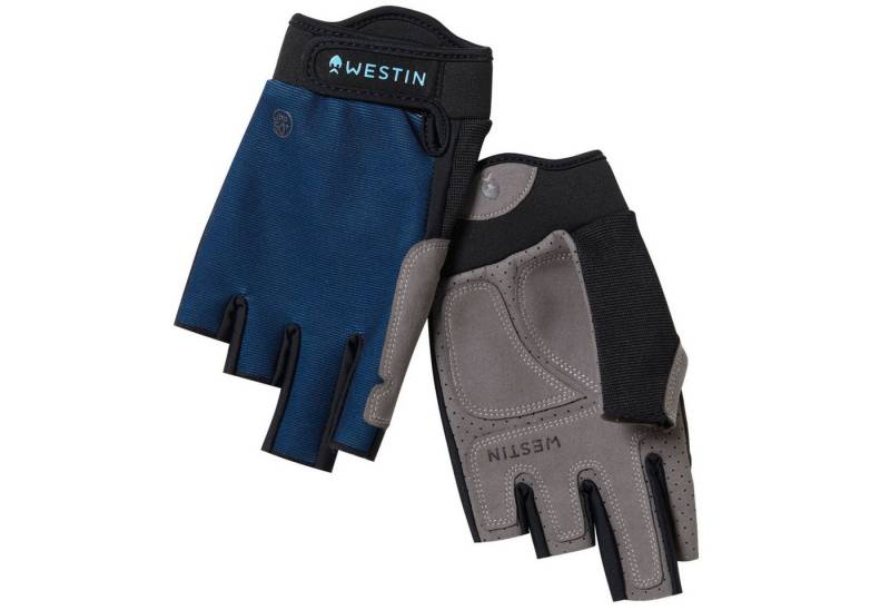 WESTIN Angelhandschuhe Westin Drip upf Half Finger Glove Petrol Blue - Angelhandschuhe von WESTIN