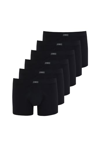WESTMARK LONDON Boxershorts Herren 6er Pack, Baumwolle Herren Unterhosen für Männer, Regular Fit Retro Klassischer Slip, Elastischer Bund Unterwäsche, XXL - Schwarz von WESTMARK LONDON
