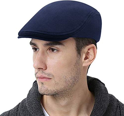 WETOO Schirmmütze Herren Schiebermütze Schwarz Driving Cabbie Jagd Flatcap Newsboy Cap von WETOO