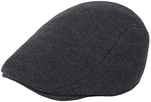 WETOO Schirmmütze Herren Schiebermütze Schwarz Driving Cabbie Jagd Flatcap Newsboy Cap von WETOO