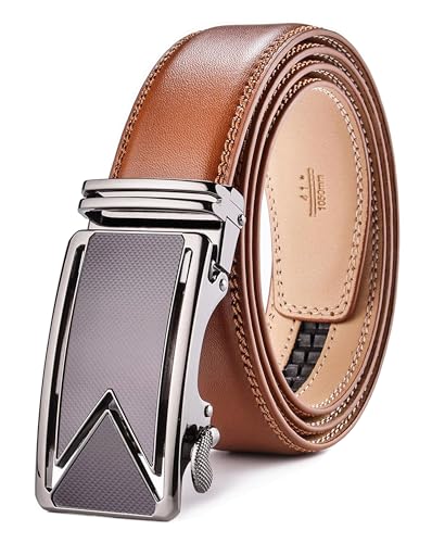 Nelbons Gürtel Herren, Gürtel Ratsche Gürtel Automatikschließe für Herren Anzug Business Kleidung,Breit 35mm,Größe Angepasst von Nelbons