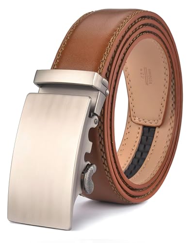 Nelbons Gürtel Herren, Gürtel Ratsche Gürtel Automatikschließe für Herren Anzug Business Kleidung,Breit 35mm,Größe Angepasst von Nelbons