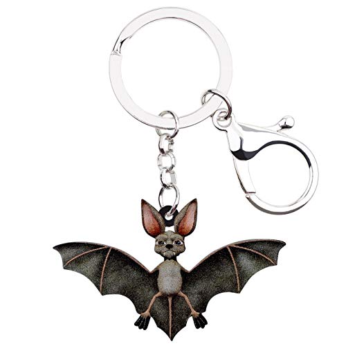 WEVENI Acryl Halloween Neuheit Fledermaus Schlüsselanhänger Tierschmuck für Frauen Mädchen Tasche Auto Geldbörse Anhänger Geschenke von WEVENI JEWELRY