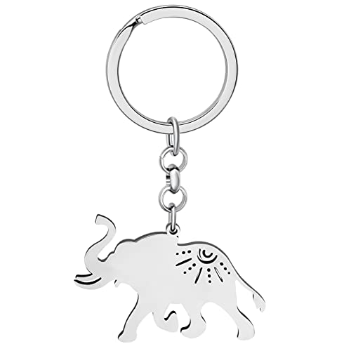 WEVENI Emaille Elefant Schlüsselanhänger Netter Elefanten Schlüsselring für Frauen Mädchen Tasche Auto Zubehör (Wolke) von WEVENI JEWELRY