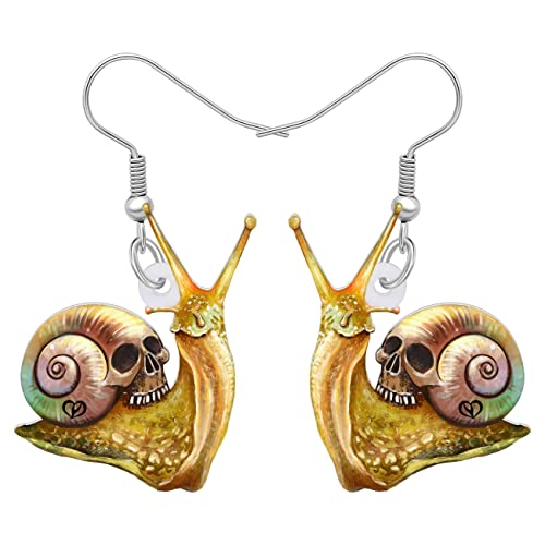 WEVENI Acryl niedlich Schnecke Ohrringe Dangle Drop Neuheit Schmuck für Frauen Mädchen Damen zierlich Geschenk (Halloween) von WEVENI