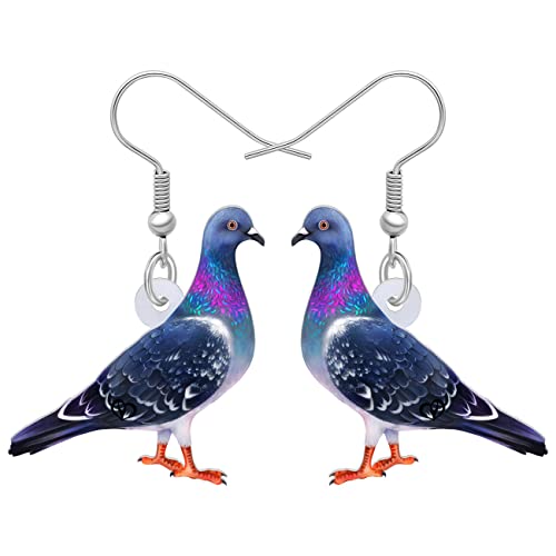 WEVENI Cute Acryl Grün Taube Ohrringe Vögel Schmuck für Damen Frauen Mädchen Charms Geschenke (Taube B) von WEVENI