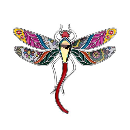 WEVENI Emaille Libelle Brosche Pins Für Frauen Damen Mädchen Mode Schmuck Schal Hut Dragonfly Zubehör Geschenk (Multi) von WEVENI