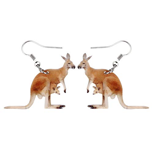 WEVENI Acryl Australian Känguru Ohrringe Sweet Tier Schmuck für Frauen Mädchen Damen Charms Geschenke (Orange) von WEVENI