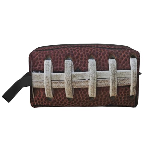 American-Football-Schnürsenkel, Make-up-Tasche, Kosmetiktasche, tragbare Reise-Kulturtasche, Make-up-Tasche, Organizer von WEVFGHI