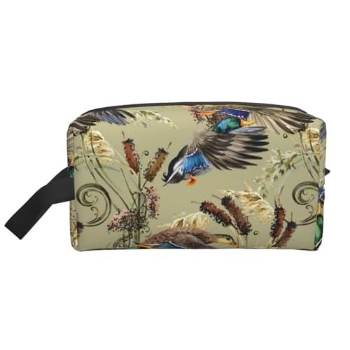 Aquarell-Ente, Make-up-Tasche, Kosmetiktasche, tragbare Reise-Kulturtasche, Make-up-Tasche, Organizer von WEVFGHI