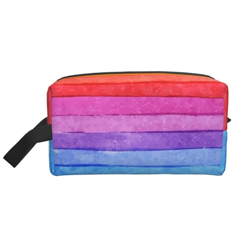 Aquarellfarbe, leuchtende Farben, Strichzeichnungen, Make-up-Tasche, Kosmetiktasche, tragbare Reise-Kulturtasche, Make-up-Tasche, Organizer von WEVFGHI