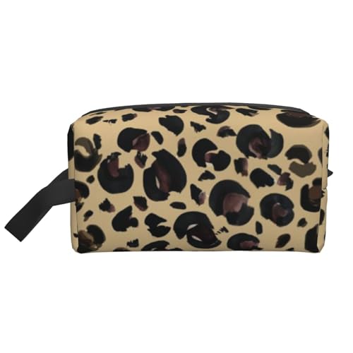 Aquarellleopard, Make-up-Tasche, Kosmetiktasche, tragbare Reise-Kulturtasche, Make-up-Tasche, Organizer von WEVFGHI