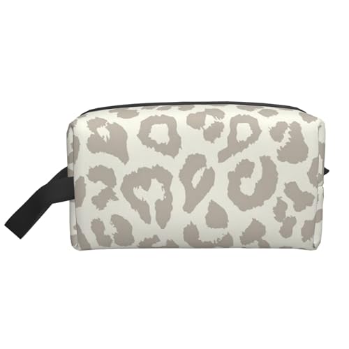 Brauner Musterleopard, Make-up-Tasche, Kosmetiktasche, tragbare Reise-Kulturtasche, Make-up-Tasche, Organizer von WEVFGHI