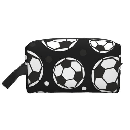 Fußball, Make-up-Tasche, Kosmetiktasche, tragbare Reise-Kulturtasche, Make-up-Tasche, Organizer von WEVFGHI