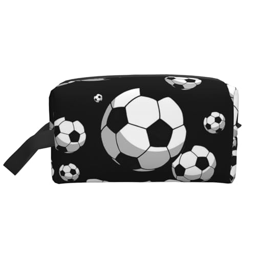 Fußball, Make-up-Tasche, Kosmetiktasche, tragbare Reise-Kulturtasche, Make-up-Tasche, Organizer von WEVFGHI