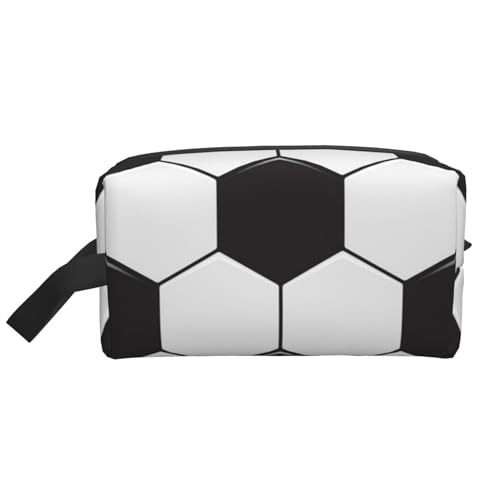 Fußball-Textur, Make-up-Tasche, Kosmetiktasche, tragbare Reise-Kulturtasche, Make-up-Tasche, Organizer von WEVFGHI