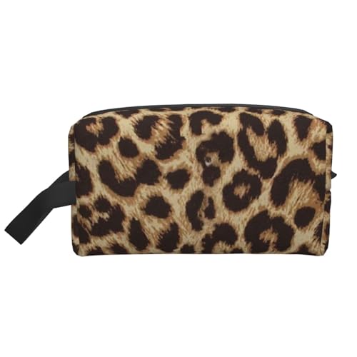 Leopardenmuster, Make-up-Tasche, Kosmetiktasche, tragbare Reise-Kulturtasche, Make-up-Tasche, Organizer von WEVFGHI