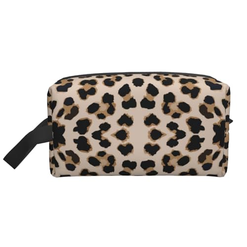 Leopardenmuster, Make-up-Tasche, Kosmetiktasche, tragbare Reise-Kulturtasche, Make-up-Tasche, Organizer von WEVFGHI