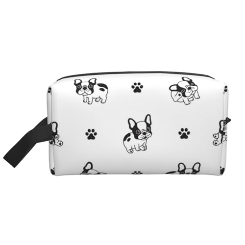 Pfote der französischen Bulldogge, Make-up-Tasche, Kosmetiktasche, tragbare Reise-Kulturtasche, Make-up-Tasche, Organizer von WEVFGHI