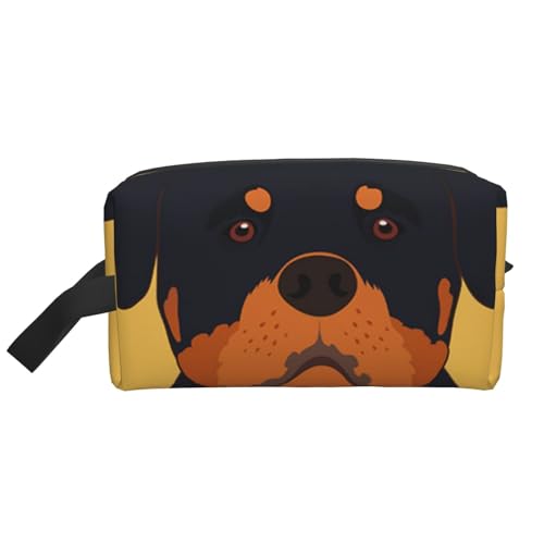 Rottweiler-Hund, Make-up-Tasche, Kosmetiktasche, tragbare Reise-Kulturtasche, Make-up-Tasche, Organizer von WEVFGHI