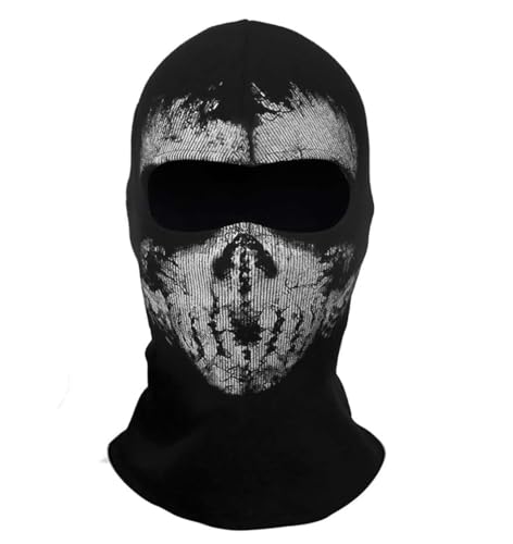 WEWOM Sturmmaske Totenschädel mit 2 Öffnungen für die Augen Schwarz (Ghost) WEWOM Sturmmaske Totenschädel mit 2 Öffnungen für die Augen Schwarz (Ghost) von WEWOM