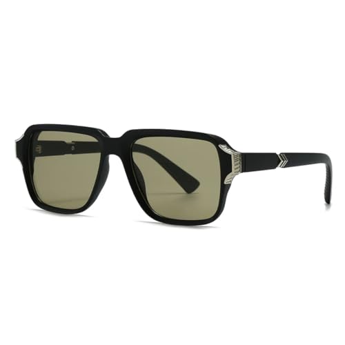WFFZTZW Beliebte grenzüberschreitende Herren-Sonnenbrille mit Nieten, Streetstyle, Modell-Sonnenbrille (Armeegrün) von WFFZTZW