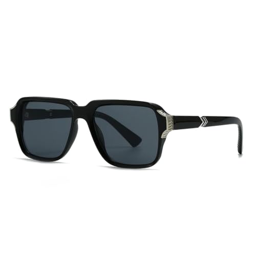 WFFZTZW Beliebte grenzüberschreitende Herren-Sonnenbrille mit Nieten, Streetstyle, Modell-Sonnenbrille (schwarz) von WFFZTZW