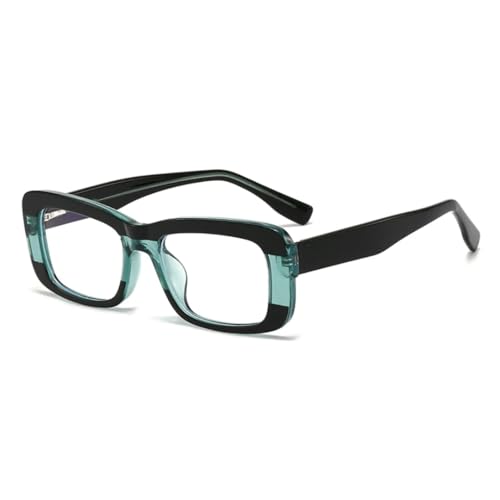 WFFZTZW Brille für Damen, modisch, Retro, Tellerfarbe, flacher Spiegel (schwarz) von WFFZTZW