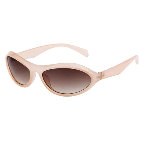 WFFZTZW Cat-Eye-Sonnenbrille für Damen, Vintage, kleiner Rahmen, oval, Steampunk-Brille (C5) von WFFZTZW