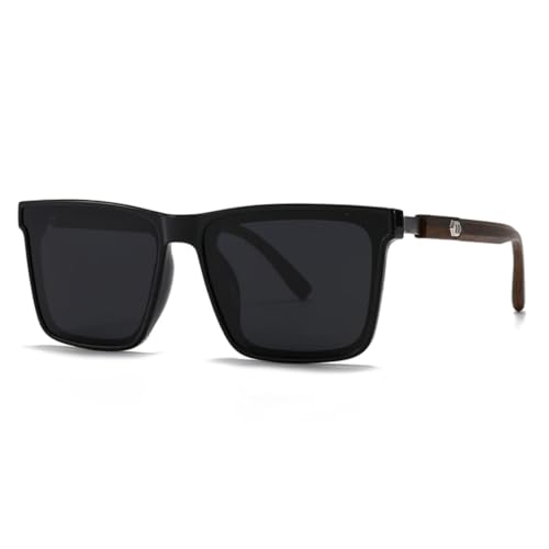 WFFZTZW Grenzüberschreitende Herren-Sonnenbrille im trendigen Street-Photography-Stil, moderne Retro-Sonnenbrille (schwarz) von WFFZTZW