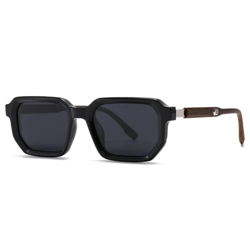 WFFZTZW Grenzüberschreitende Herren-Sonnenbrille im trendigen Street-Photography-Stil, moderne Retro-Sonnenbrille (schwarz) von WFFZTZW