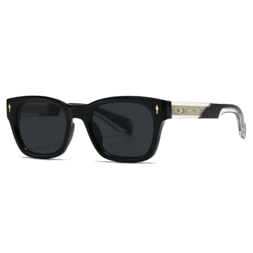 WFFZTZW Grenzüberschreitende Sonnenbrille mit kleinem Rahmen und Bügeln, modern, Retro (schwarz) von WFFZTZW