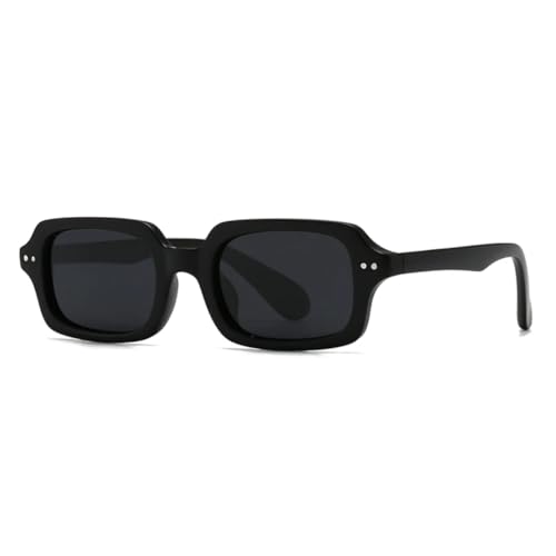 WFFZTZW Grenzüberschreitende beliebte Sonnenbrille mit Reisnägeln Straßenfotografie Beliebte Modell-Sonnenbrille für Frauen (schwarz) von WFFZTZW