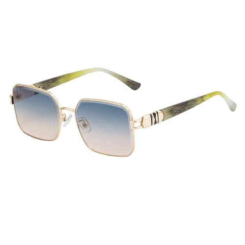 WFFZTZW Metall-Sonnenbrille für Damen und Herren, Vintage, UV400 (C5) von WFFZTZW