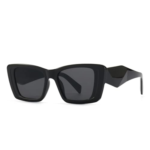 WFFZTZW Modische Sonnenbrille mit kleinem Rahmen für Damen im Trend (schwarz) von WFFZTZW