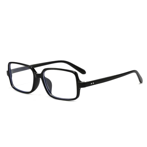 WFFZTZW Nieten-Sonnenbrille für Damen und Herren, UV400, Vintage, klarer Linsenrahmen (schwarz klar) von WFFZTZW