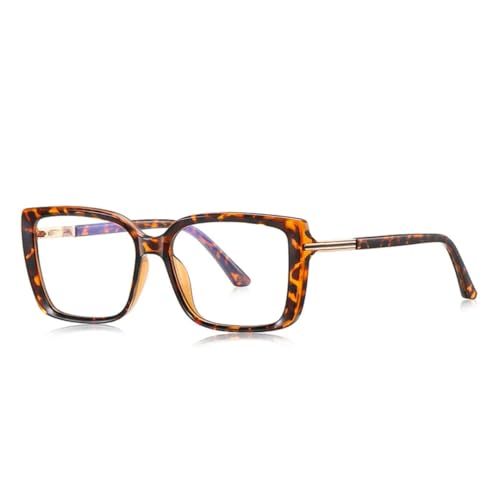 WFFZTZW Rahmen Herren Damen Brille für minimalistischen Brillenrahmen (C3Leopard) von WFFZTZW