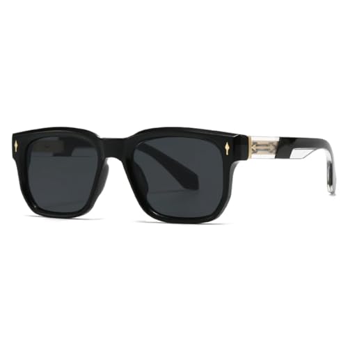 WFFZTZW Retro-Sonnenbrille mit kleinem Rahmen für Damen und Herren (schwarz) von WFFZTZW